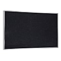 Ghent® Rubber Bulletin Board, 4 1/24" x 12 1/24", 90% Recycled, Confetti Satin Aluminum Frame