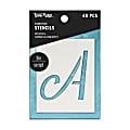Brea Reese Script Cardstock Stencils, 3", White, Pack Of 48 Stencils 1 thumbnail image