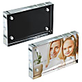 Azar Displays Acrylic Block Frames With Metal Back Plates, 3" x 4-1/2", Black, Pack Of 2 Frames 1 thumbnail image