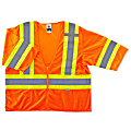 Ergodyne GloWear Safety Vest, 2-Tone, Type-R Class 3, Small/Medium, Orange, 8330Z