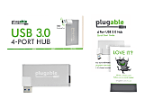 Plugable USB3-HUB4R - Hub - 4 x SuperSpeed USB 3.0 - desktop 1 thumbnail image