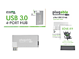Plugable USB3-HUB4R - Hub - 4 x SuperSpeed USB 3.0 - desktop