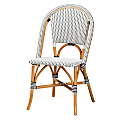 bali & pari Genica Classic French Bistro Chair, White/Brown