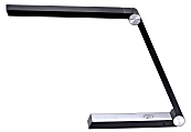 Bostitch® Wireless Charging Triangle Adjustable LED Desk Lamp, 25-5/16"H, Black Shade/Black And White Base