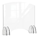 Rosseto Serving Solutions Avant Guarde Acrylic Sneeze Guard, Pass Through Window, 48" x 40", Clear