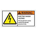 Tape Logic Durable Rectangle Safety Labels, DSL519, 2" x 4", Warning Electric Shock Hazard, Roll Of 25 Labels