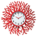 Infinity Instruments The Reef Wall Clock, 22"H x 22"W x 2"D, Red