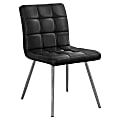 Monarch Specialties Emilia Dining Chairs, Black/Chrome, Set Of 2 Chairs
