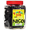 Dowling Magnets Foam Fun Uppercase Magnet Letters, Black, 7" x 5 1/2", Pack Of 108 Letters