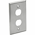 Eaton Tripp Lite Series RJ45 Bulkhead Wall Plate 2 Cutouts Industrial Metal Single Gang TAA - Faceplate - N206FP02IND 1 thumbnail image