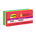 Post-it Super Sticky Notes, 1 7/8 in x 1 7/8 in, 8 Pads, 90 Sheets/Pad, 2x the Sticking Power, Playful Primaries Collection