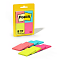 Post-it Notes, 1 3/8 in x 1 7/8 in, 8 Pads, 50 Sheets/Pad, Clean Removal, Poptimistic Collection