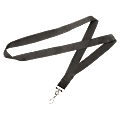 SKILCRAFT® Lanyard With J-Hook, 36", Black, Pack Of 12 (AbilityOne 8455-01-645-2729)