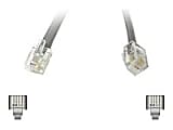 C2G Modular - Phone cable - RJ-12 (M) to RJ-12 (M) - 25 ft - silver