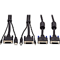 Tripp Lite Dual DVI KVM Cable Kit 3 in 1 DVI USB 3.5mm Audio 3xM/3xM 10ft - 10 ft KVM Cable  - P784010DV 1 thumbnail image