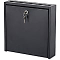 Safco® Wall-Mounted Inter-department Steel Mailbox With Lock, 12" x 12", Black 1 thumbnail image