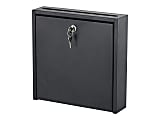 Safco® Wall-Mounted Inter-department Steel Mailbox With Lock, 12" x 12", Black 1 thumbnail image