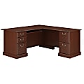 Bush Business Furniture Saratoga 66"W L-Shaped Corner Desk, Harvest Cherry, Standard Delivery 1 thumbnail image