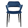 Eurostyle Vidar Velvet Side Accent Chair, Blue/Black