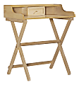Linon Gage 30"W Folding Home Office Writing Desk, Natural 1 thumbnail image