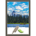 Amanti Art Domus Dark Silver Wood Picture Frame, 27" x 39", Matted For 24" x 36"