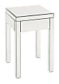 Ave Six Reflections Table, End, Square, Silver Mirror