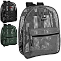 Trailmaker Mesh Backpacks, Assorted Colors (Black, Gray, Green), Pack Of 24 Backpacks