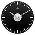 Infinity Instruments Black Knight Wall Clock, 14"H x 14"W x 1 1/2"D, Black/Silver