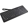 Intermec SlimKey SLK-101 Keyboard - Cable Connectivity - PS/2 Interface - 101 Key - Computer - PC - Industrial Silicon Rubber Keyswitch - Black