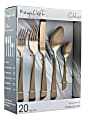 MegaChef Gibbous Stainless-Steel 20-Piece Flatware Utensil Set, Matte Rose Gold 1 thumbnail image