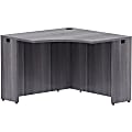 Lorell Essentials Series Corner Desk, 29.5"H x 42"W x 24"D Desk, x 1" Thickness Top, Weathered Charcoal Laminate 1 thumbnail image