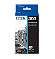 Epson® 302 Claria® Black Ink Cartridge, T302120-S