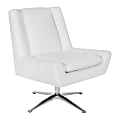 Office Star™ Faux Leather Guest Chair, White/Aluminum 1 thumbnail image