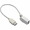 Tripp Lite USB 2.0 All-in-One Keystone/Panel Mount Coupler Cable (F/F) Angled Connector White 1 ft. (0.31 m) 1 thumbnail image