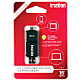 Imation 2-in-1 Swivel Micro USB Flash Drive, 16GB