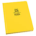 Rite in the Rain All Weather Bound Notebooks, 6-3/8" x 8-1/2", 160 Pages (80 Sheets), Yellow, Pack Of 6 Notebooks