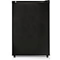 Midea WHS-160RB1 Refrigerator/Freezer - 4.40 ft³ - Manual Defrost - Reversible - 120 V AC - 226 kWh per Year - Black - Iron, Stainless Steel Door - Freestanding