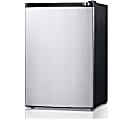 Midea WHS-160RSS1 Refrigerator/Freezer - 4.40 ft³ - Manual Defrost - Reversible - 120 V AC - 226 kWh per Year - Stainless Steel - Iron, Stainless Steel Door, Tempered Glass Shelf - Freestanding