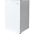 Midea WHS-160RSS1 Refrigerator/Freezer - 4.40 ft³ - Manual Defrost - Reversible - 120 V AC - 226 kWh per Year - Stainless Steel - Iron, Stainless Steel Door, Tempered Glass Shelf - Freestanding