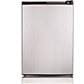 Midea WHS-160RSS1 Refrigerator/Freezer - 4.40 ft³ - Manual Defrost - Reversible - 120 V AC - 226 kWh per Year - Stainless Steel - Iron, Stainless Steel Door, Tempered Glass Shelf - Freestanding