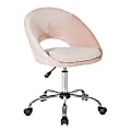Office Star Milo Mid-Back Office Chair, Blush/Chrome 1 thumbnail image