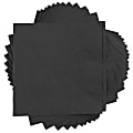 JAM PAPER Small Beverage Napkins - 5 x 5 - Black - 40/Pack  1 thumbnail image