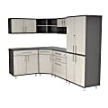 Inval America Kratos 126"W Corner Garage Cabinet Set, Gray 1 thumbnail image