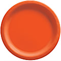 Amscan Round Paper Plates, 8-1/2”, Orange Peel, Pack Of 150 Plates