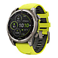Garmin® fenix® 8 Multisport Sapphire Solar GPS Watch With Silicone Band And 47mm Lens, AMP Yellow/Graphite 1 thumbnail image