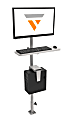 VersaDesk Sentry Floor-Mount Steel Adjustable Computer Station, 60"H x 24"W x 12"D, Black 1 thumbnail image
