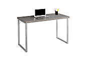 Monarch Specialties Contemporary 48"W Computer Desk, Dark Taupe/Silver