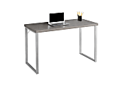 Monarch Specialties Contemporary Computer Desk, Dark Taupe/Silver