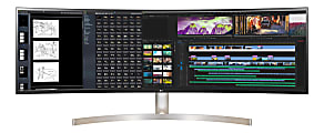 LG 49" UltraWide DQHD IPS HDR Curved Monitor, Ultra-Thin Bezel, USB-C, 49WL95C-W 1 thumbnail image