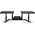 Allsop ErgoTwin Steel Dual Monitor Stand For Monitors Up To 24", 6-2/10"H x 32"W x 14"D, Pearl Black 1 thumbnail image